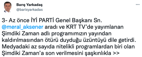 Meral Akşener'den KRT TV'de yayından kaldırılan Şimdiki Zaman programı için tepki - Resim: 0