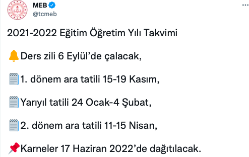 MEB ara tatil ve karne tarihi takvimini açıkladı - Resim: 0