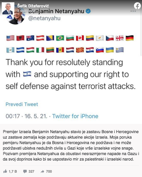 İsrail Başbakanı Netanyahu katliama destek veren ülkeleri paylaştı! Bosna'dan tepki - Resim: 1