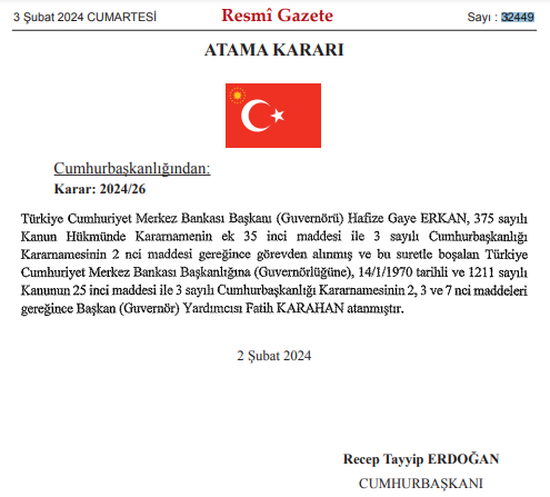 Merkez Bankası yeni Başkanı Fatih Karahan oldu! - Resim: 0
