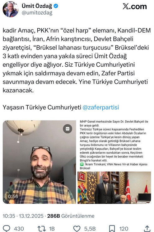 MHP’den sahte görseli gerçekmiş gibi paylaşan Ümit Özdağ’a yanıt: Maalesef seviyen bu - Resim: 0