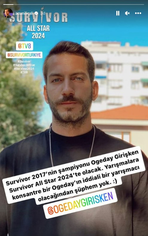 Survivor 2024 All Star kadrosuna katılan üçüncü isim Ogeday Girişken oldu - Resim: 0