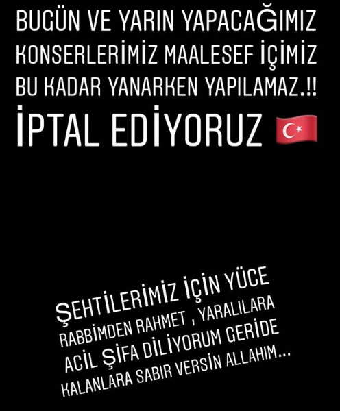 33 askerimiz şehit edildi Emel Sayın Berkay Şahin ve Hatice konserlerini iptal etti - Resim: 2