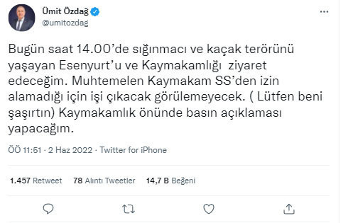 Ümit Özdağ saat verdi! Esenyurt Kaymakamlığı'na gidiyor "Beni şaşırtın" - Resim: 0