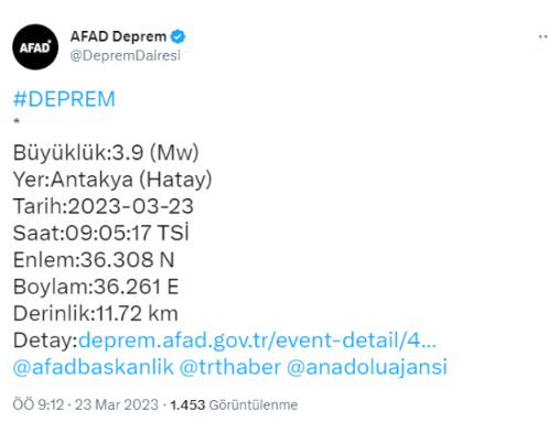 Kahramanmaraş ve Hatay'da deprem oldu! AFAD depremlerin şiddetini açıkladı - Resim: 1