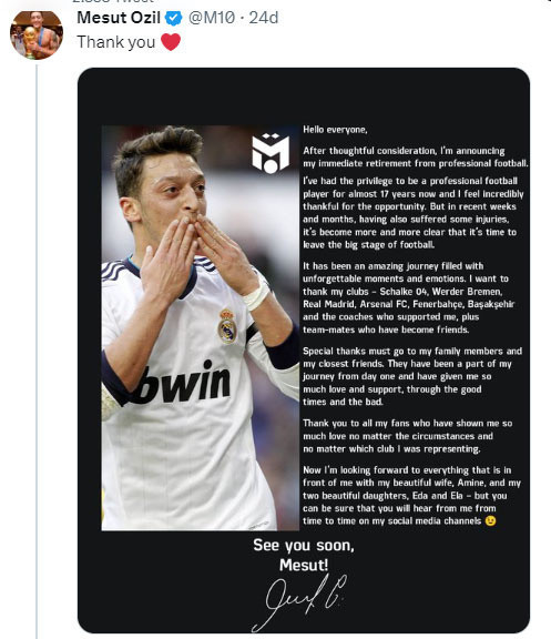 Bomba gelişme! Mesut Özil futbolu bıraktı - Resim: 0