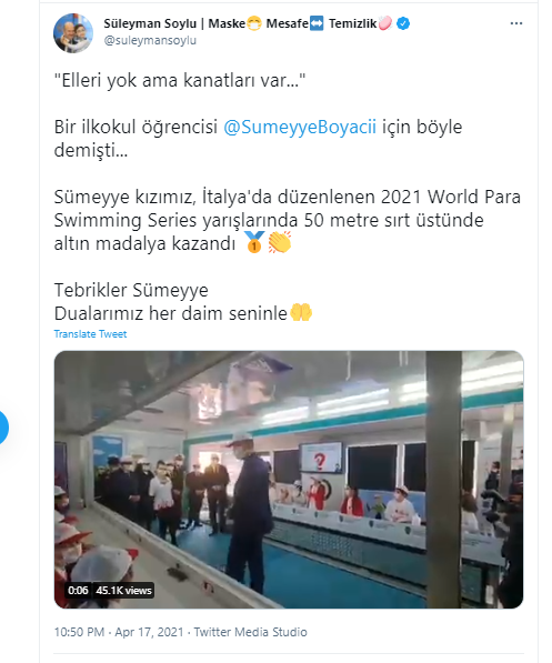 Sümeyye Boyacı Paralimpik Yüzme Dünya Serileri'nin ilk gününde birincilik elde etti - Resim: 0