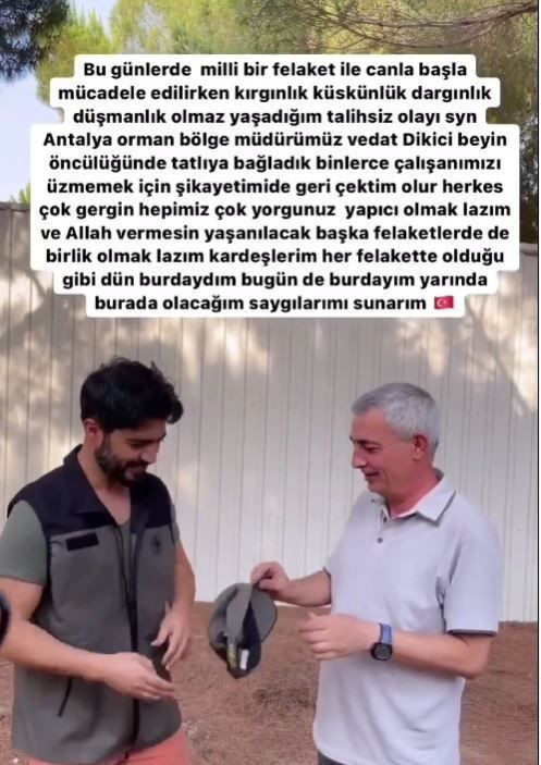 Manavgat yangınında ormancılarla kavga edip gözaltına Yusuf Güney'den barış adımı - Resim: 4