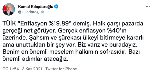 Kemal Kılıçdaroğlu'ndan TÜİK'e tepki! Gerçek enflasyonu açıkladı - Resim: 0