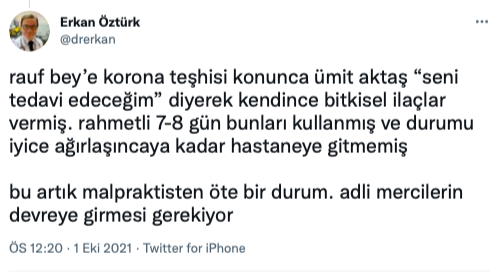 Yayıncı Rauf Baysal koronavirüsten öldü! Ümit Aktaş linç edildi! Aşı olmayıp yanlış ilaçlar mı kullandı? - Resim: 3
