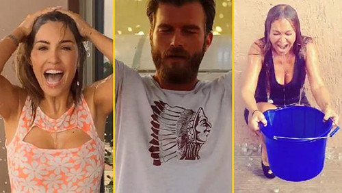 Bir kova buzlu su yiyen ünlülerin feleği şaştı - Resim: 1