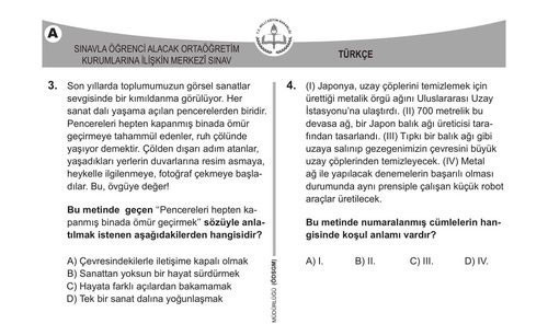 LGS soruları ve cevapları yayınlandı! İşte LGS sonu ve cevapları - Resim: 3