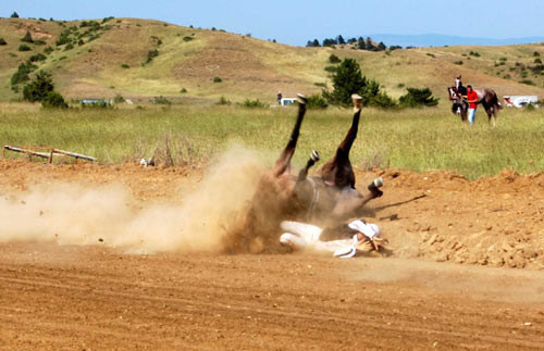 At yarışında kare kare kaza anı - Resim: 2