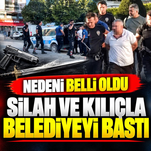 Kastamonu'da işten çıkarılınca kılıç ve silahla belediyeyi bastı