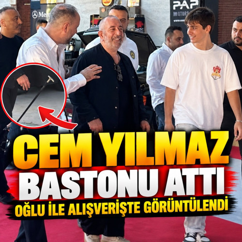 Cem Yılmaz bastondan kurtuldu! Oğlu Kemal ile alışverişe çıktı