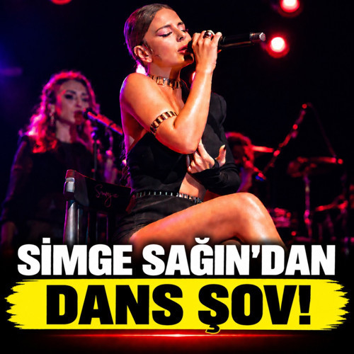 Simge Sağın'dan dans şov! Sahnede oryantal gibi döktürdü...