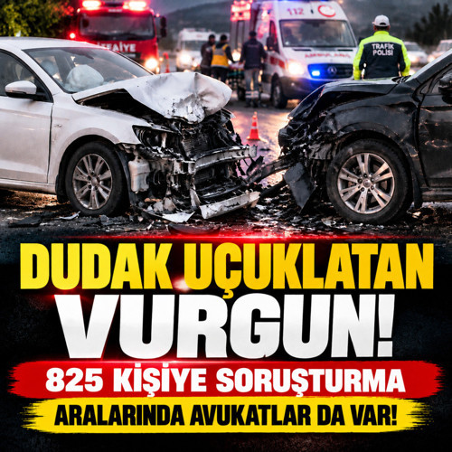 Trafik kazası mağdurlarının verileriyle vurgun yaptılar! 825 kişi hakkında işlem başlatıldı