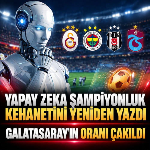 Yapay zeka Süper Lig şampiyonluk kehanetini yeniden yazdı! Galatasaray'ın oranı çakıldı
