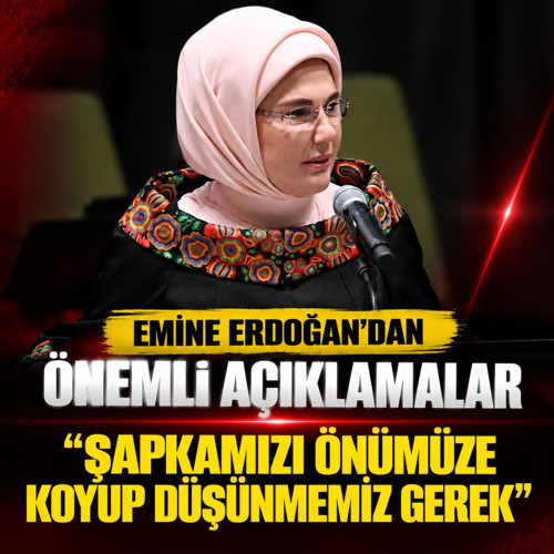Emine Erdoğan, "UEA Yüksek Düzeyli Enerji Dönüşümü Diyaloğu Toplantısı"nda konuştu