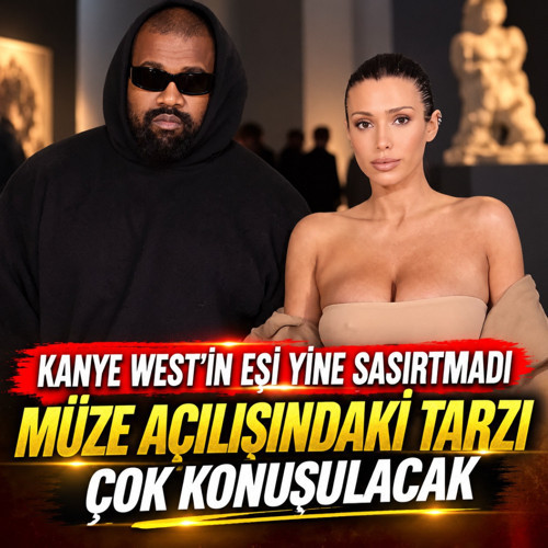Kanye West'in eşi müze açılışına katıldı! Uygunsuz tarzı dikkat çekti