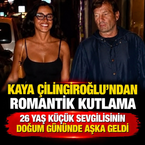 26 yaş küçük sevgilisine romantik doğum günü! Resmen aşka geldi...