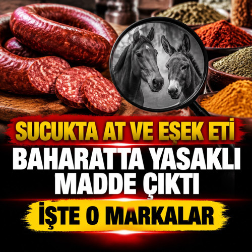 Gıda denetiminde şok liste: Sucukta at ve eşek eti, baharatta yasaklı madde çıktı! İşte o markalar...