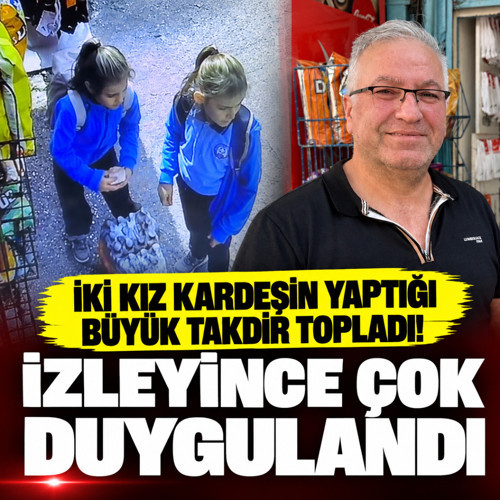 İki kız kardeşin yaptığı büyük takdir topladı! Market sahibi izleyince duygulandı