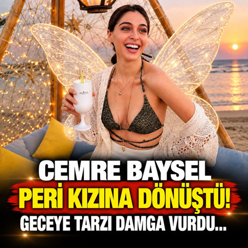 Cemre Baysel peri kızına dönüştü! Geceye tarzı damga vurdu...