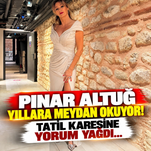 Pınar Altuğ yıllara meydan okuyor! Siyah bikinili karesine yorum yağdı...