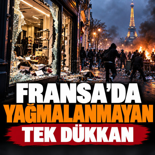 Fransa'da ortalık savaş alanına döndü ama o dükkana kimse dokunmadı