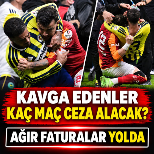 Derbide kavga eden futbolcular kaç maç ceza alacak? Ağır faturalar yolda