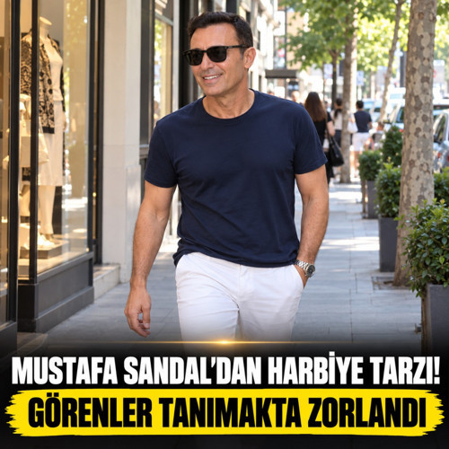 Mustafa Sandal'dan Harbiye tarzı! Görenler tanımakta zorlandı