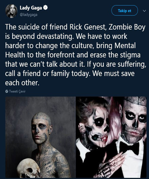 Zombi çocuk intihar etti! Lady Gaga'dan duygusal paylaşım - Resim: 2