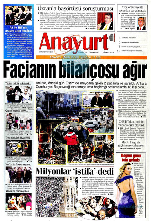 Mübarek'i terkeden spiker Radikal'in manşetinde - Resim: 2