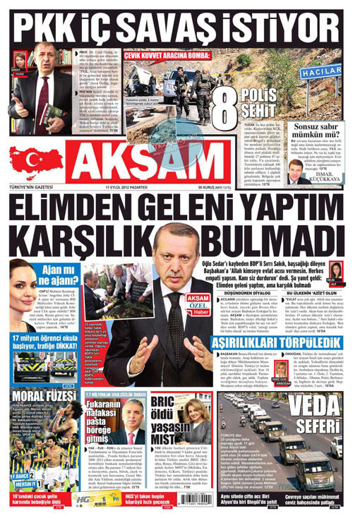 Günün manşetini Akşam attı - Resim: 1