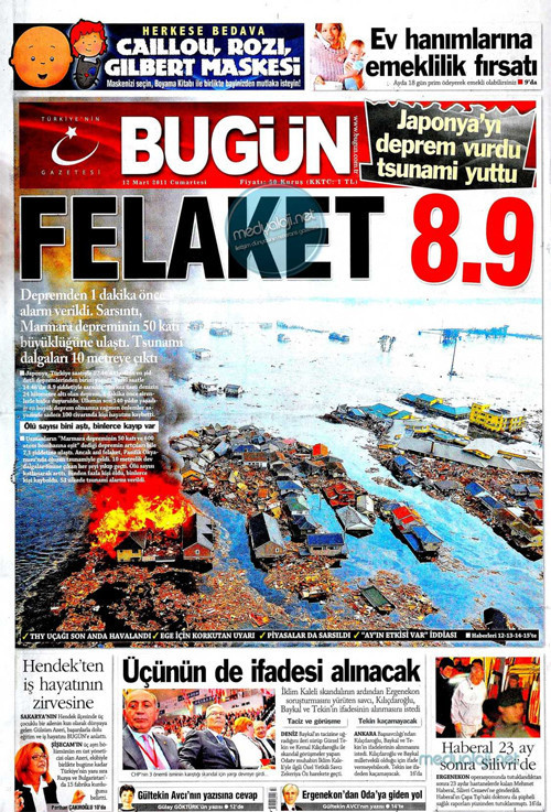 Japonya felaketi için kim ne manşet attı - Resim: 4