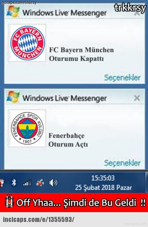 Beşiktaş Fenerbahçe  capsleri - Resim: 4