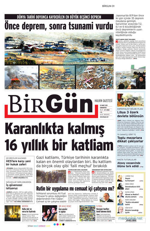 Japonya felaketi için kim ne manşet attı - Resim: 3