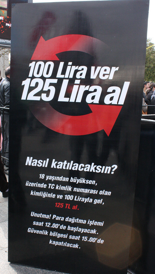 100 lira ver 125 lira al - Resim: 1