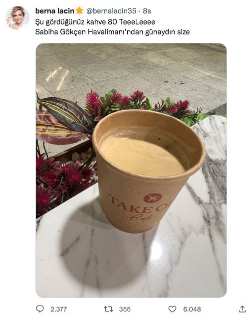 Berna Laçin'in kahveye ödediği paraya isyan etti 'madem pahalı neden içersin' diyen takipçisine yanıt - Resim: 1