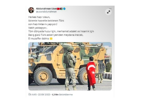 Abdurrahman Uzun: Herkes hazır olsun TSK Gazze için son hazırlıklarını yapıyor - Resim: 0