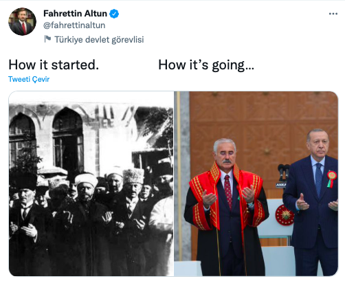 Fahrettin Altun'dan Cumhurbaşkanı Erdoğan'ın o fotoğrafına eleştireye Atatürk'lü yanıt - Resim: 0