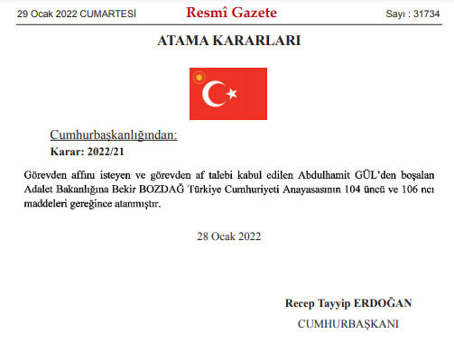 Adalet Bakanı Abdulhamit Gül görevden alındı! İşte yeni Adalet Bakanı - Resim: 0