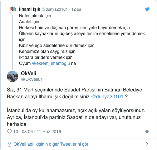 Saadet Partisi'nin Batman adayı Işık'tan beyin yakan açıklama: Oyum İmamoğlu'na - Resim: 2
