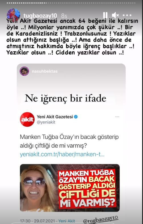 Yeni Akit'in 'baldır bacak' haberine Tuğba Özay'dan yanıt: Yazıklar olsun! - Resim: 4