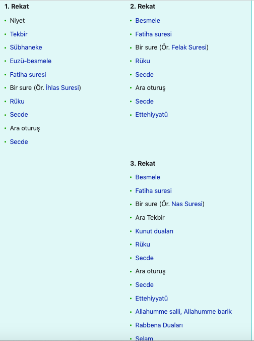 Vitir namazı nasıl kılınır tablolu detaylı anlatım Diyanet sayfası - Resim: 0