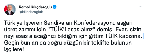 Kemal Kılıçdaroğlu'ndan TİSK'e 3100 lira asgari ücret teklifine patladı: TÜİK'e bu yüzden gittim - Resim: 0