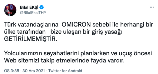THY'den uçuş yasağı açıklaması Omicron kısıtlaması var mı? - Resim: 0