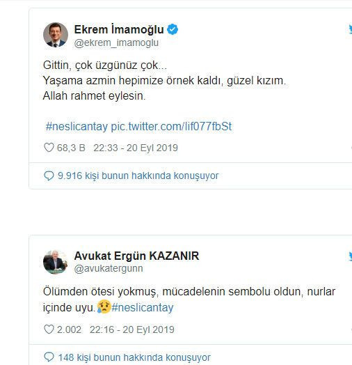 Hayatını kaybeden Neslican Tay için yürek burkan mesajlar - Resim: 4