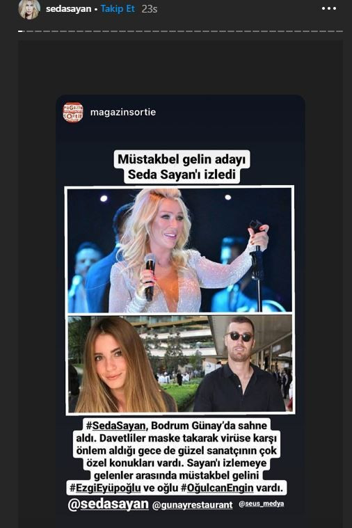 Seda Sayan oğlunun sevgilisi Ezgi Eyüboğlu'na övgüler yağdırdı! - Resim: 2